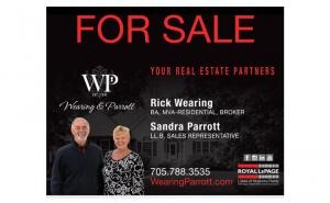 Wearing Parrott Lawn Sign